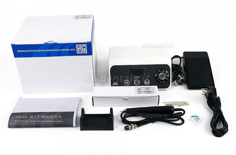 Micromotore dentale brushless TJJ HP88 con manipolo da 60000 giri/min e controllo a pedale